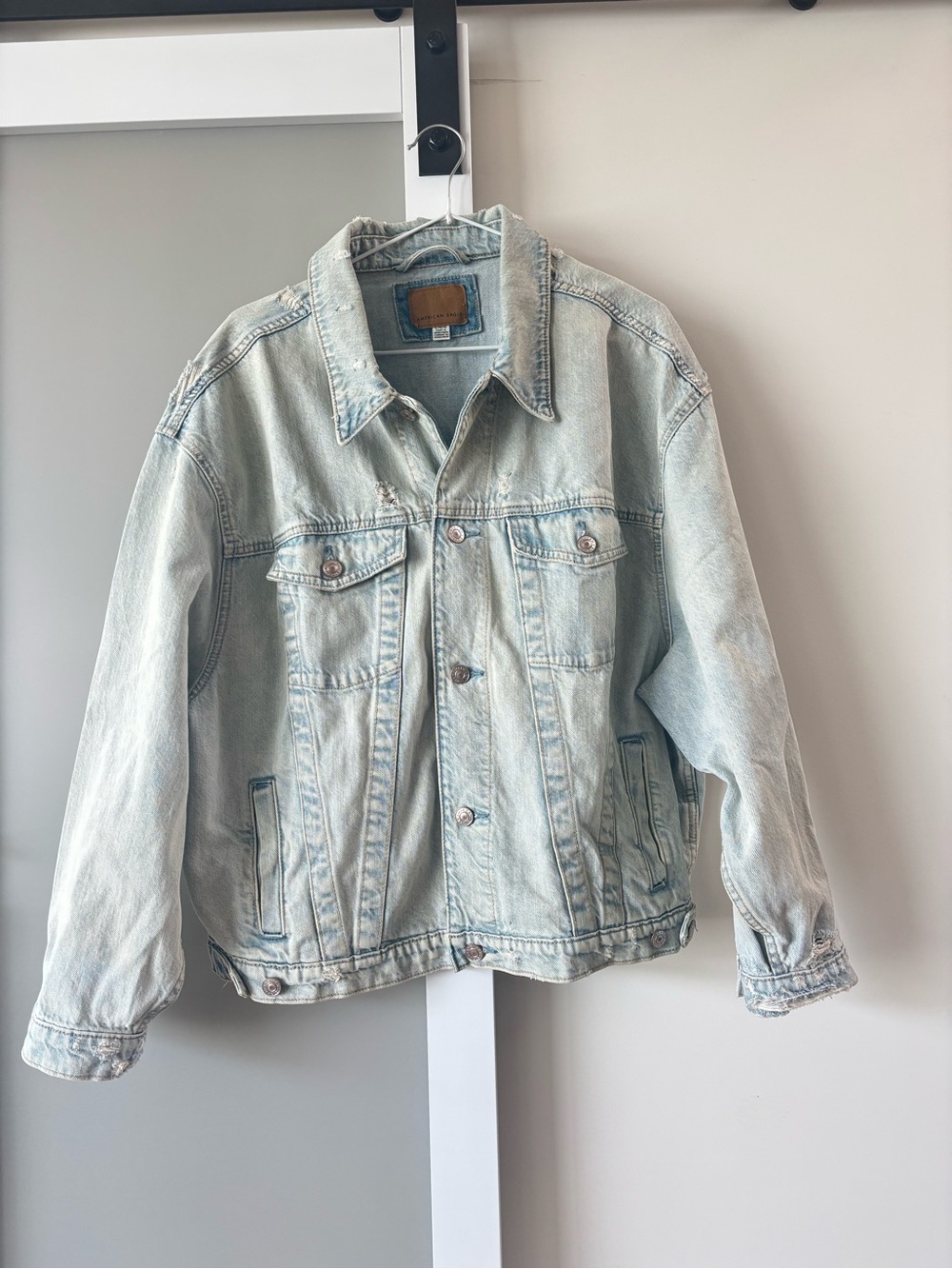 American Eagle Outfitters Light Wash Blue Denim Jacket